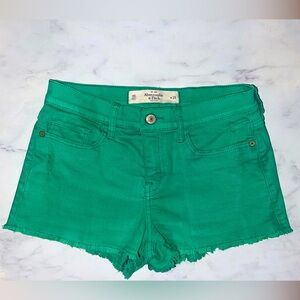 Abercrombie & Fitch, green jeans,shorts size 00